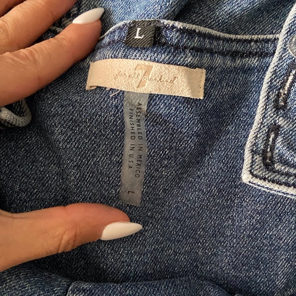 7 for all mankind denim corset styler dress size L - Picture 3 of 6